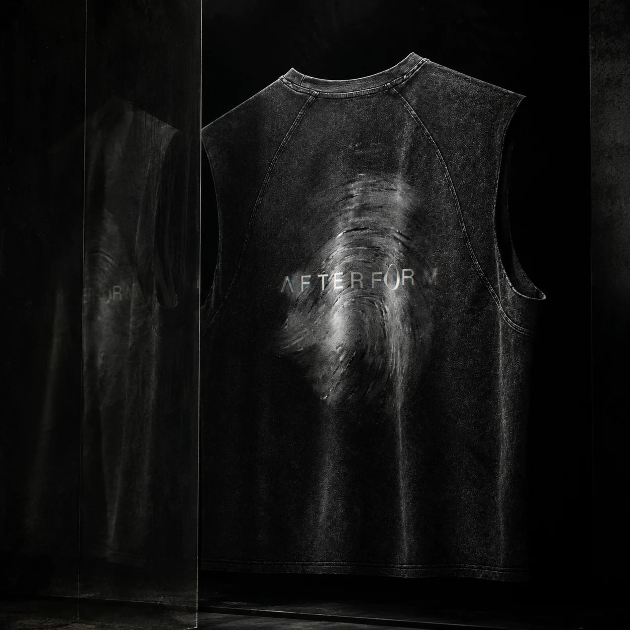 Dark TRACE Washed Tank Top study reserved for a later AFTERFORM release.